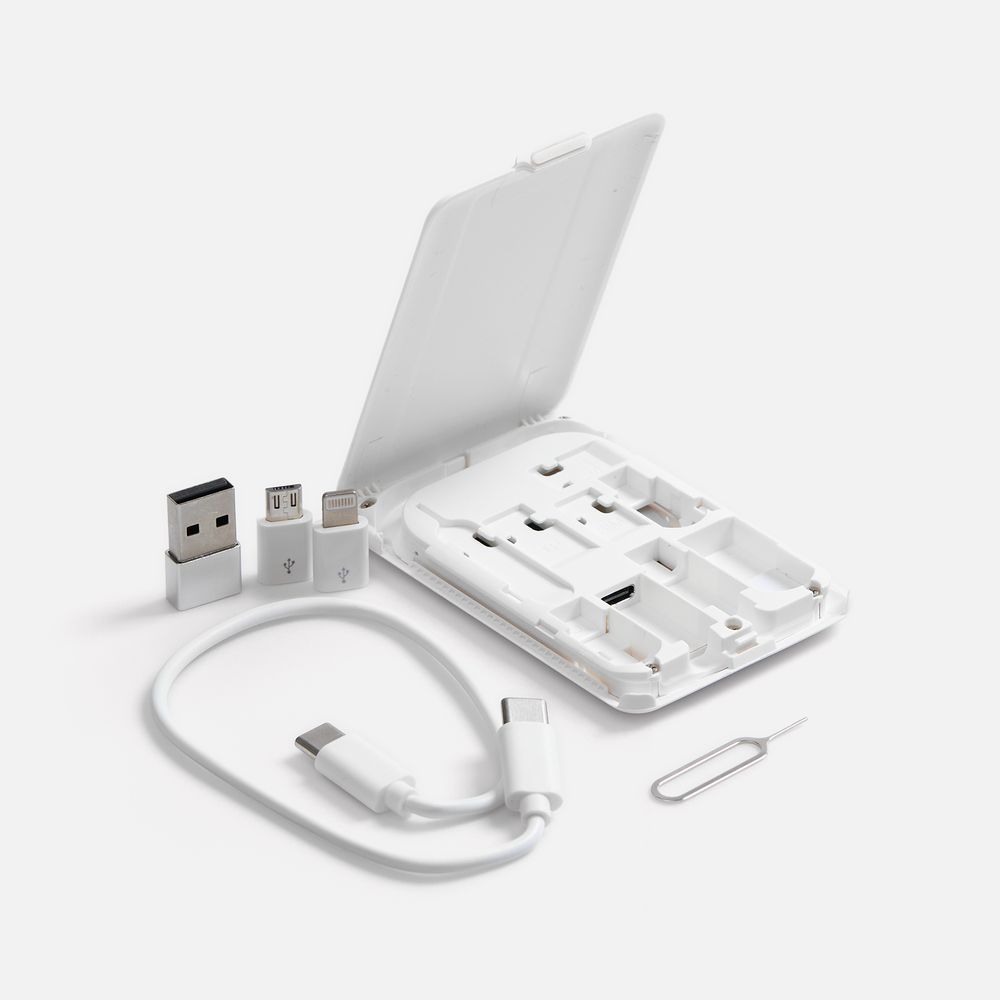 Органайзер с беспроводной зарядкой и набором адаптеров Octopod, белый арт. 16877.60 Органайзер с беспроводной зарядкой и набором адаптеров Octopod, белый арт. 16877.60