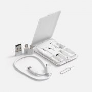 Органайзер с беспроводной зарядкой и набором адаптеров Octopod, белый
