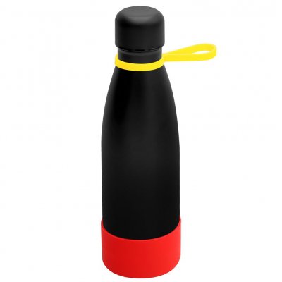 Термобутылка герметичная вакуумная Olivia To Go, чёрный/жёлтый/красный арт. 5050.02.06.05 Термобутылка герметичная вакуумная Olivia To Go, чёрный/жёлтый/красный арт. 5050.02.06.05