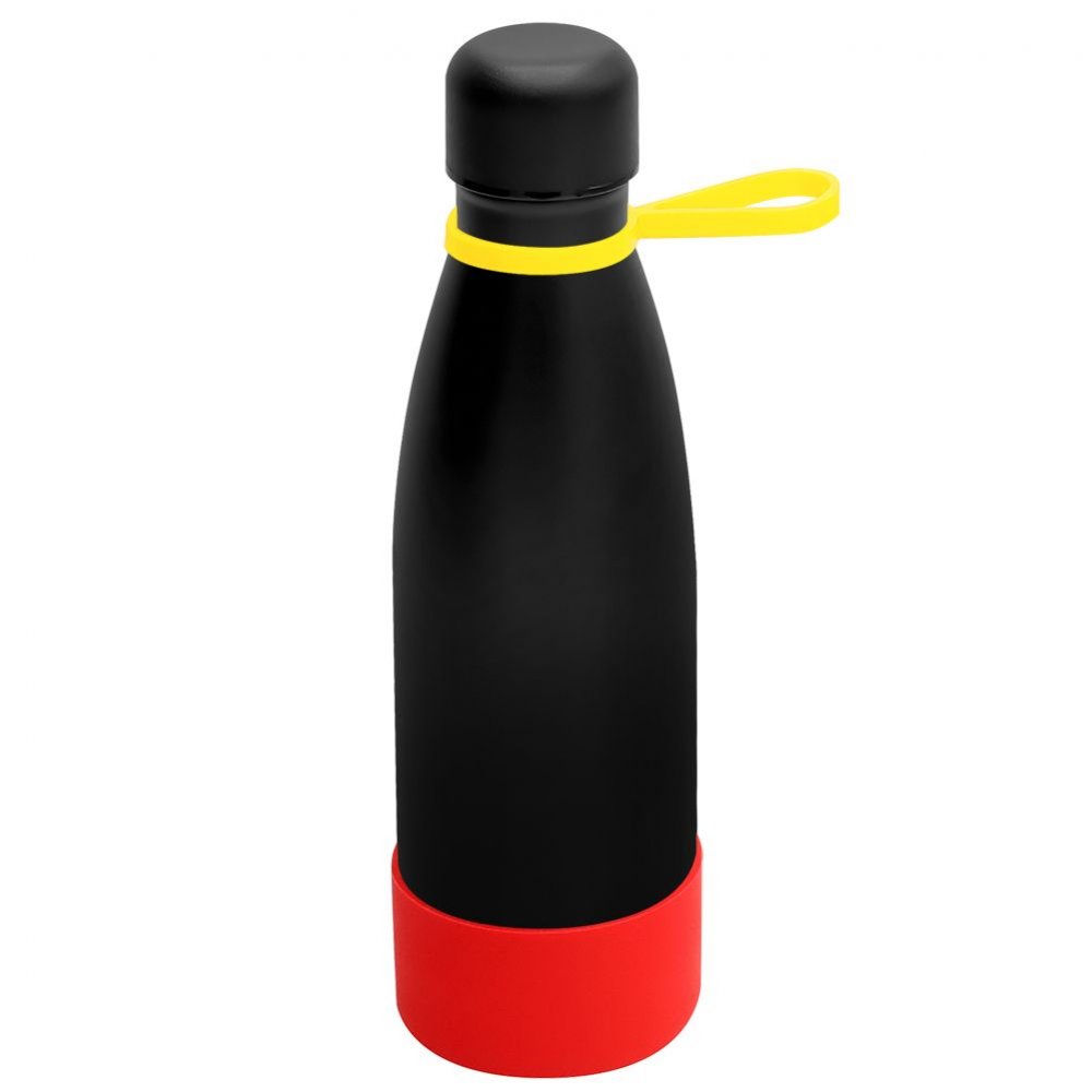 Термобутылка герметичная вакуумная Olivia To Go, чёрный/жёлтый/красный арт. 5050.02.06.05 Термобутылка герметичная вакуумная Olivia To Go, чёрный/жёлтый/красный арт. 5050.02.06.05