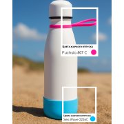 Термобутылка герметичная вакуумная Olivia To Go, белый/розовый/бирюзовый арт. 5050.01.12.17