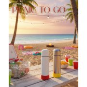 Термос Picnic Bright To Go, белый/красный арт. 5005.01.05