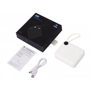 Внешний аккумулятор со встроенным кабелем «Liri», QC/PD, 10000 мАч