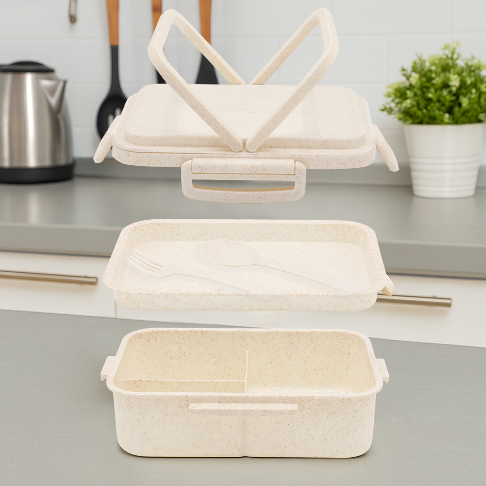 Ланчбокс (контейнер для еды) Inar из пшеничного волокна, бежевый. арт. 13004.133 Ланчбокс (контейнер для еды) Inar из пшеничного волокна, бежевый. арт. 13004.133