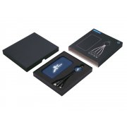 Набор из внешнего аккумулятора и универсального кабеля с подсветкой лого «Reserve LED», 10000mAh