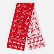 Шарф Holidale, красный с молочным