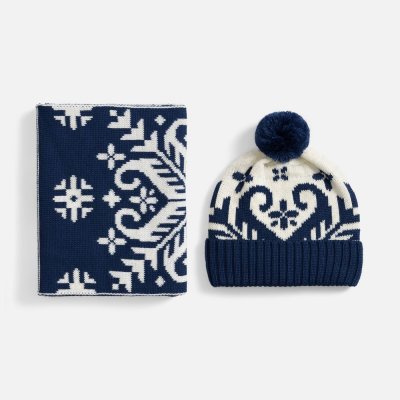 Шапка Wintertude, синяя с белым арт. 21284.46 Шапка Wintertude, синяя с белым арт. 21284.46