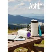 Термокружка Ashly To Go, белая/бирюзовая/фиолетовая
