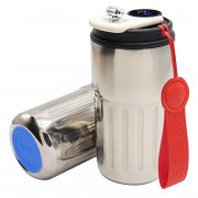 Термокружка Ashly To Go, серебристая/красная/синяя арт. 5063.09.05.26