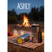 Термокружка Ashly To Go, серебристая/чёрная/жёлтая арт. 5063.09.02.06