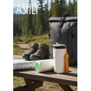 Термокружка Ashly To Go, белая/оранжевая/светло-зелёная арт. 5063.01.07.27