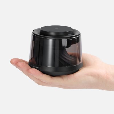 Bluetooth-колонка с подсветкой и беспроводной зарядкой Quantium, черная арт. 18395.30 Bluetooth-колонка с подсветкой и беспроводной зарядкой Quantium, черная арт. 18395.30
