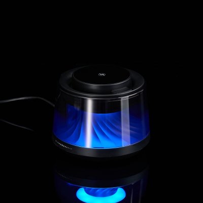 Bluetooth-колонка с подсветкой и беспроводной зарядкой Quantium, черная арт. 18395.30 Bluetooth-колонка с подсветкой и беспроводной зарядкой Quantium, черная арт. 18395.30