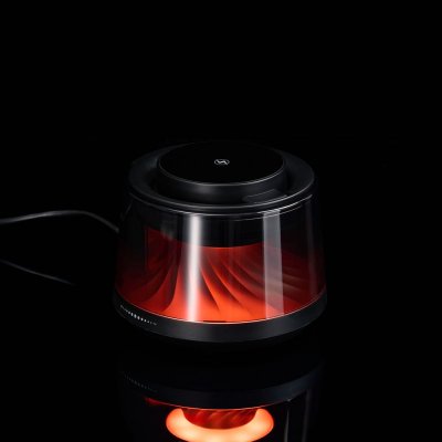 Bluetooth-колонка с подсветкой и беспроводной зарядкой Quantium, черная арт. 18395.30 Bluetooth-колонка с подсветкой и беспроводной зарядкой Quantium, черная арт. 18395.30