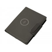 Подарочный набор «Twilight»: органайзер А5 с беспроводной зарядкой и металлическая шариковая ручка со светящимся логотипом