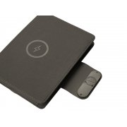 Подарочный набор «Twilight»: органайзер А5 с беспроводной зарядкой и металлическая шариковая ручка со светящимся логотипом