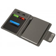 Подарочный набор «Twilight»: органайзер А5 с беспроводной зарядкой и металлическая шариковая ручка со светящимся логотипом