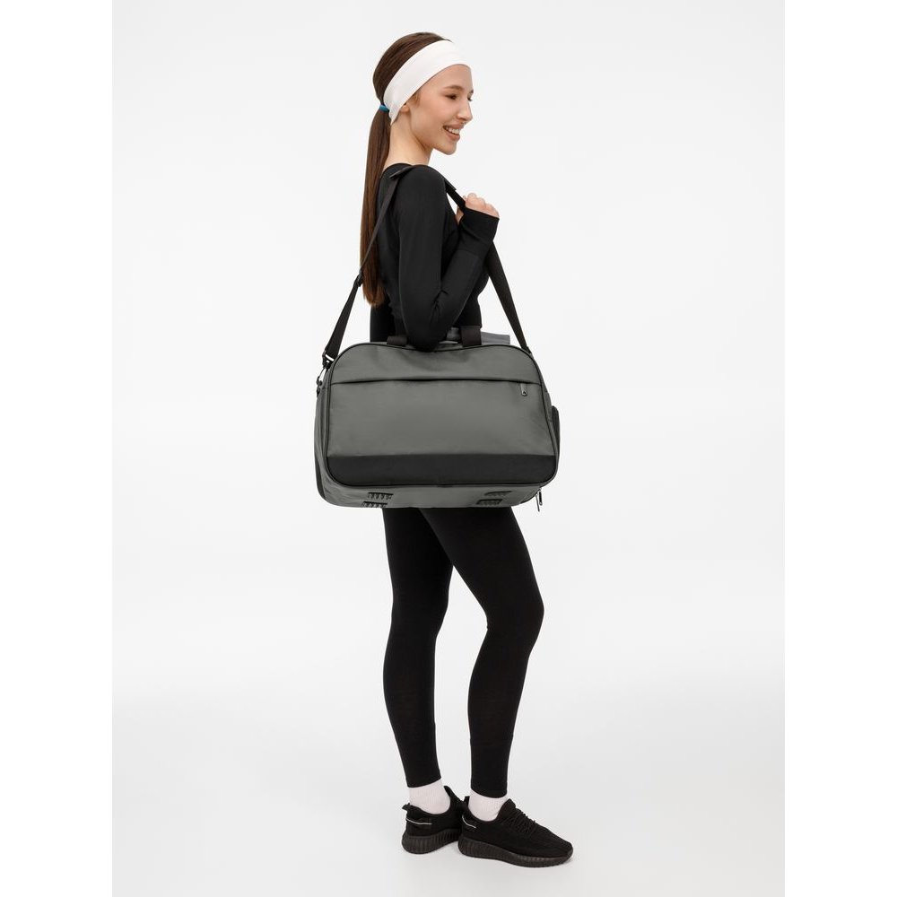 Спортивная сумка Atlantes, серая с черным арт. 18645.10 Спортивная сумка Atlantes, серая с черным арт. 18645.10