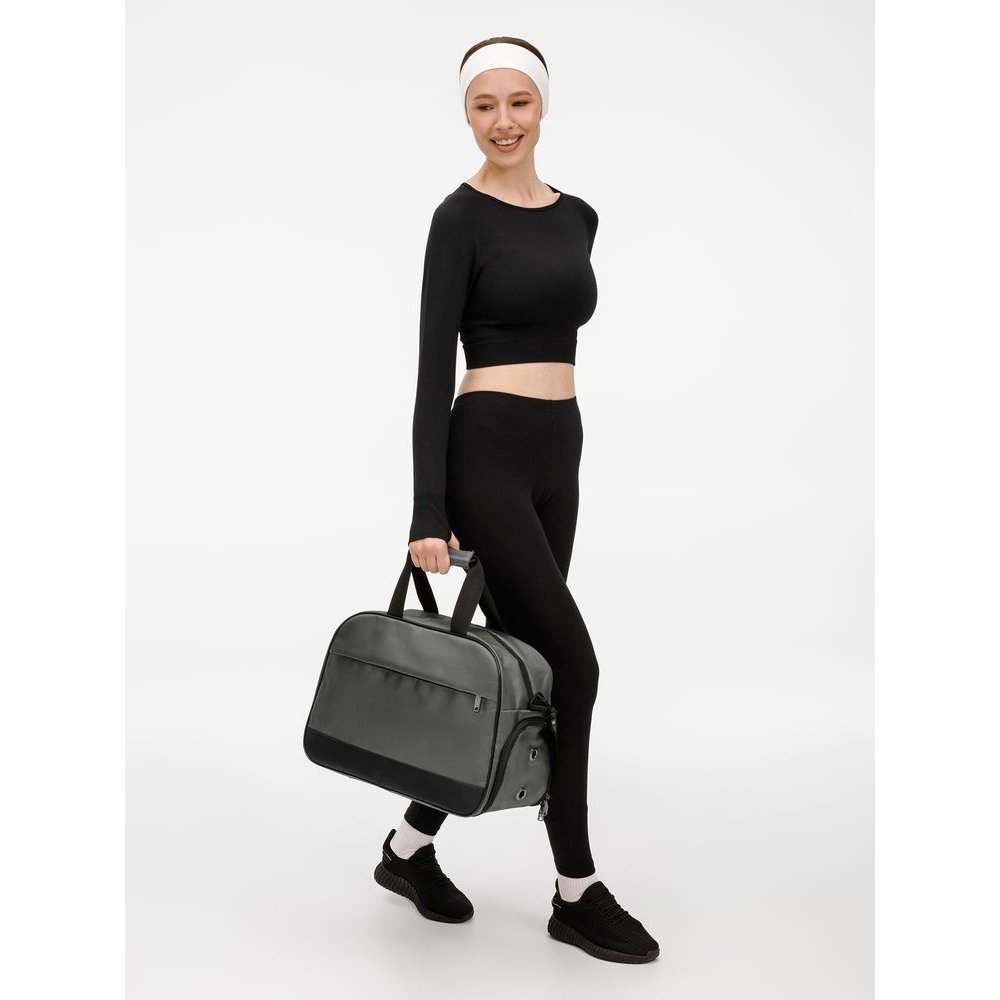 Спортивная сумка Atlantes, серая с черным арт. 18645.10 Спортивная сумка Atlantes, серая с черным арт. 18645.10