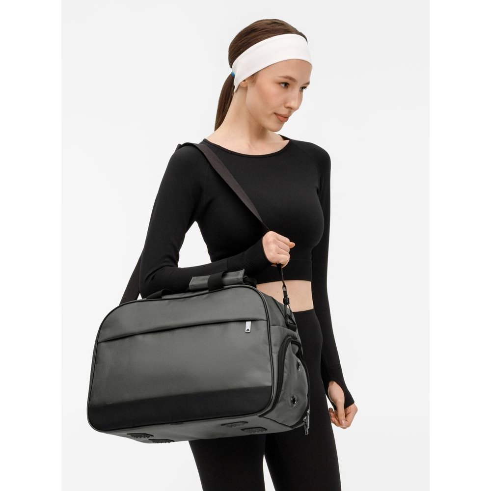Спортивная сумка Atlantes, серая с черным арт. 18645.10 Спортивная сумка Atlantes, серая с черным арт. 18645.10