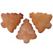 Набор новогодних имбирных печений в форме елочки