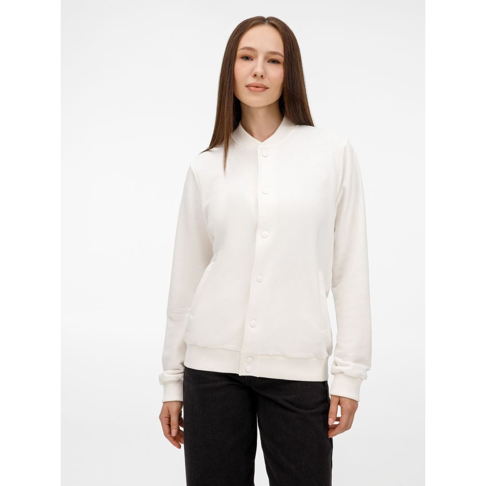 Бомбер унисекс Nuppu, молочно-белый арт. 20189.60 Бомбер унисекс Nuppu, молочно-белый арт. 20189.60