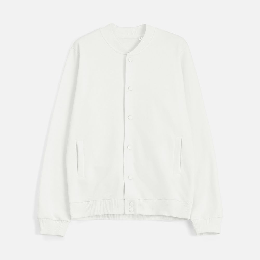 Бомбер унисекс Nuppu, молочно-белый арт. 20189.60 Бомбер унисекс Nuppu, молочно-белый арт. 20189.60
