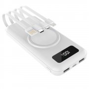 Внешний аккумулятор Authority с беспроводной зарядкой, 10000 Mah, белый
