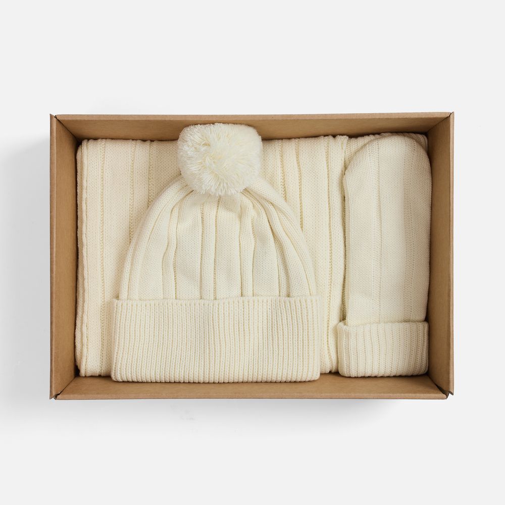 Набор Knit Beat, белый (молочный) арт. 19736.61 Набор Knit Beat, белый (молочный) арт. 19736.61