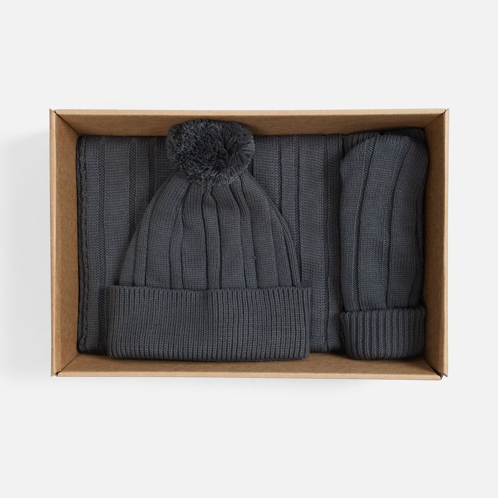 Набор Knit Beat, серый (графит) арт. 19736.29 Набор Knit Beat, серый (графит) арт. 19736.29