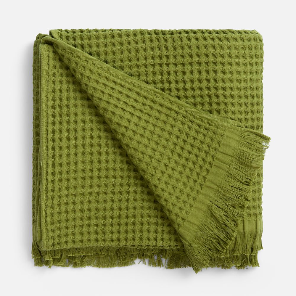 Плед вафельный Elenglect, зеленый арт. 17378.90 Плед вафельный Elenglect, зеленый арт. 17378.90