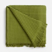 Плед вафельный Elenglect, зеленый