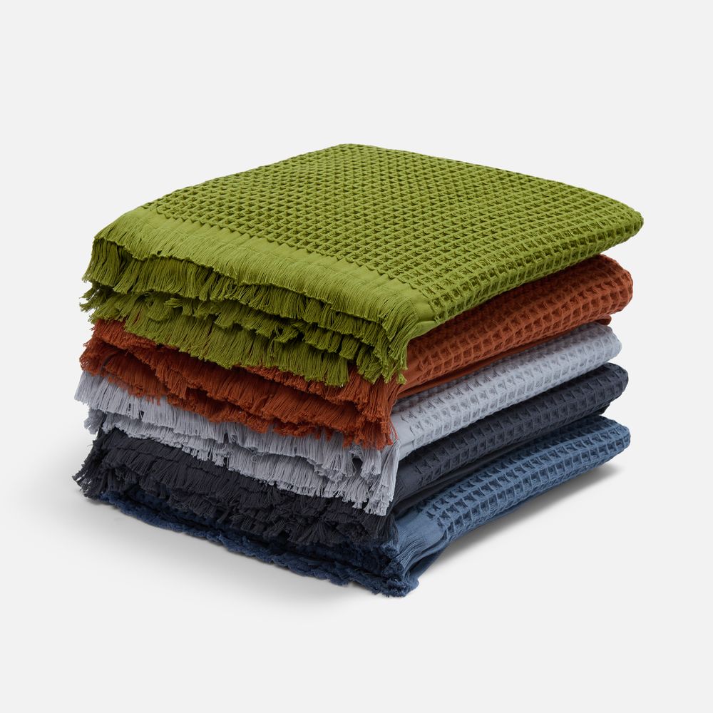 Плед вафельный Elenglect, зеленый арт. 17378.90 Плед вафельный Elenglect, зеленый арт. 17378.90