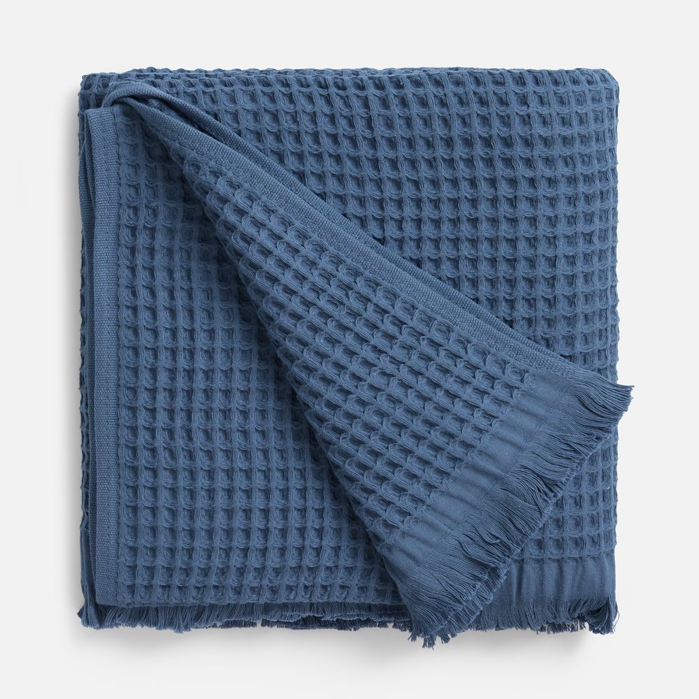 Плед вафельный Elenglect, темно-синий арт. 17378.43 Плед вафельный Elenglect, темно-синий арт. 17378.43