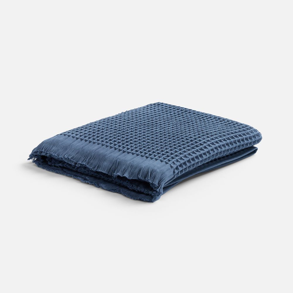 Плед вафельный Elenglect, темно-синий арт. 17378.43 Плед вафельный Elenglect, темно-синий арт. 17378.43