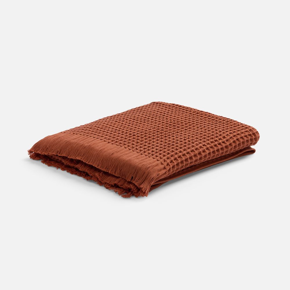 Плед вафельный Elenglect, оранжевый арт. 17378.20 Плед вафельный Elenglect, оранжевый арт. 17378.20