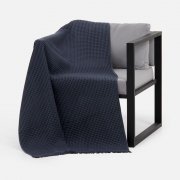 Плед вафельный Elenglect, темно-серый