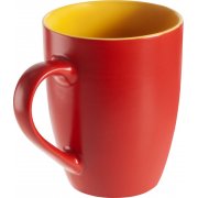 Кружка Bright Tulip, матовая, красная с желтым