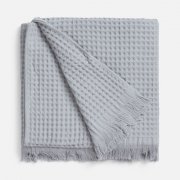 Плед вафельный Elenglect, светло-серый