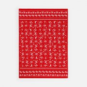 Плед Holidale, красный с молочным