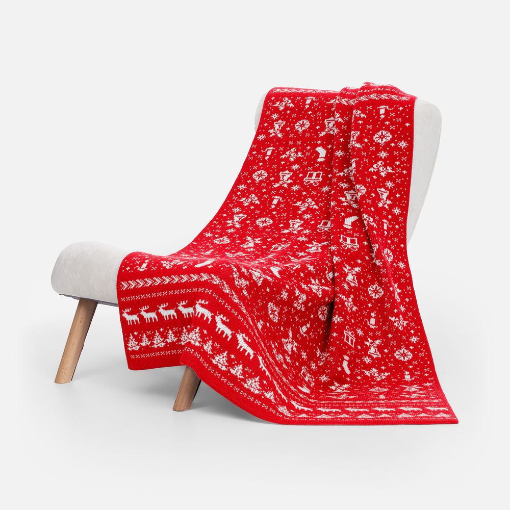 Плед Holidale, красный с молочным арт. 20787.56 Плед Holidale, красный с молочным арт. 20787.56