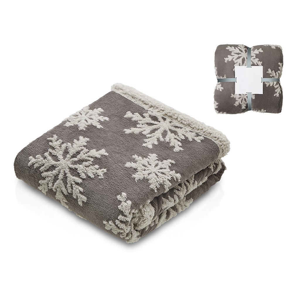 Плед Snowflake новогодний с капюшоном арт. 836530 Плед Snowflake новогодний с капюшоном арт. 836530