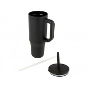 Герметичная термокружка «Brady» с силиконовой трубочкой, переработанная сталь, 900 мл арт. 10086790 Герметичная термокружка «Brady» с силиконовой трубочкой, переработанная сталь, 900 мл арт. 10086790