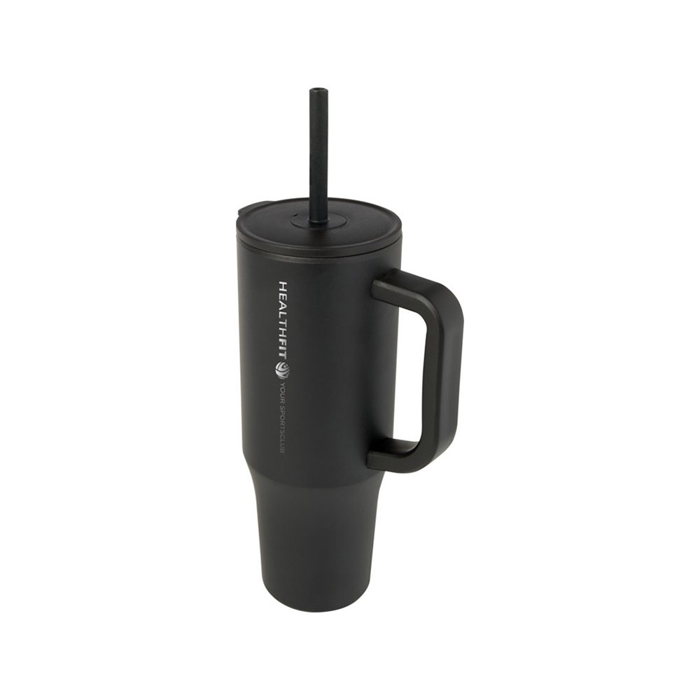 Герметичная термокружка «Brady» с силиконовой трубочкой, переработанная сталь, 900 мл арт. 10086790 Герметичная термокружка «Brady» с силиконовой трубочкой, переработанная сталь, 900 мл арт. 10086790