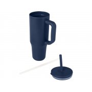 Герметичная термокружка «Brady» с силиконовой трубочкой, переработанная сталь, 900 мл арт. 10086755