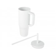 Герметичная термокружка «Brady» с силиконовой трубочкой, переработанная сталь, 900 мл арт. 10086701 Герметичная термокружка «Brady» с силиконовой трубочкой, переработанная сталь, 900 мл арт. 10086701