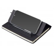 Блокнот А5 «NotaBene» с металлической шариковой ручкой и подставкой для телефона