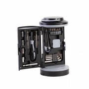 Набор инструментов "Pod" с фонарем черный с серым