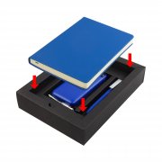 Набор подарочный "Total black" синий/темно-синий