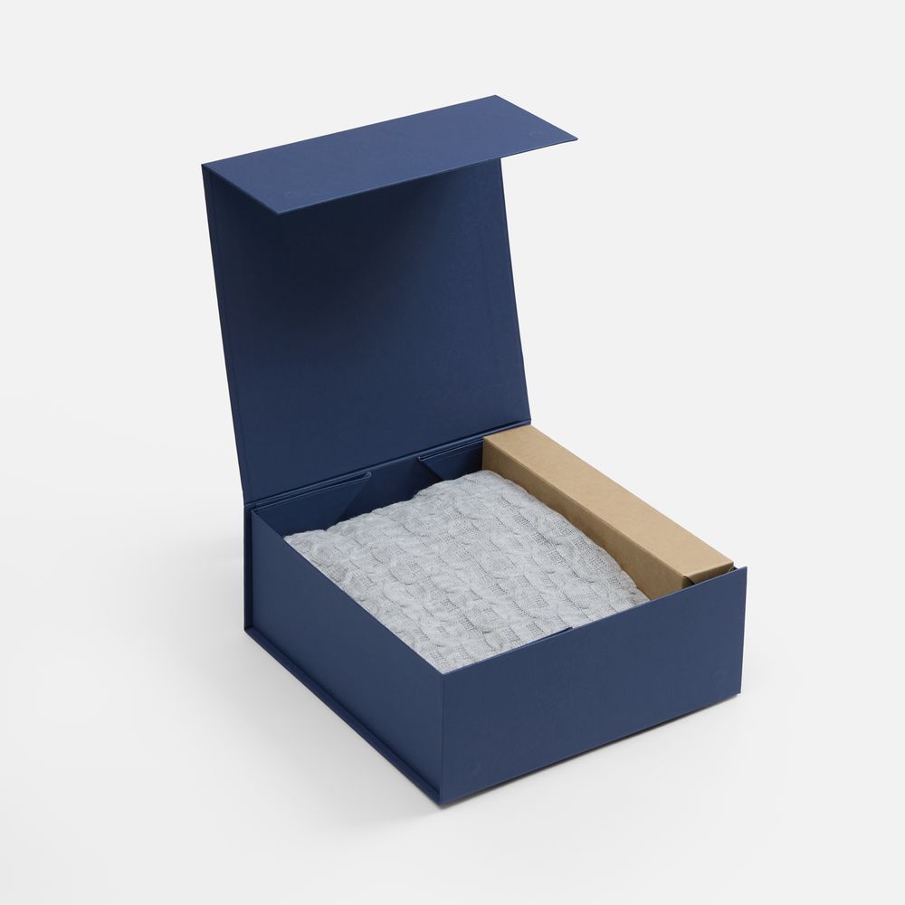 Коробка складная Quadra Fold, темно-синяя арт. 25079.40 Коробка складная Quadra Fold, темно-синяя арт. 25079.40